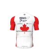 Maglia 2022 Israel Premier Tech Campione Canadese Manica Corta Rosso Bianco